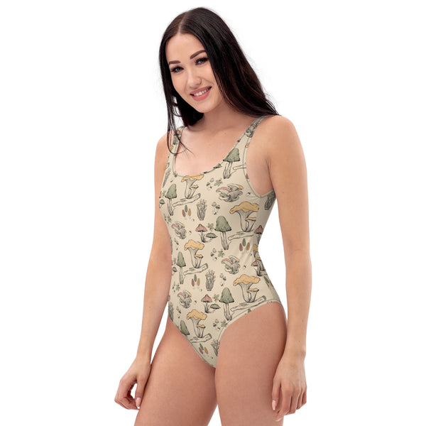 Vintage Style Fungi One-Piece Swimsuit