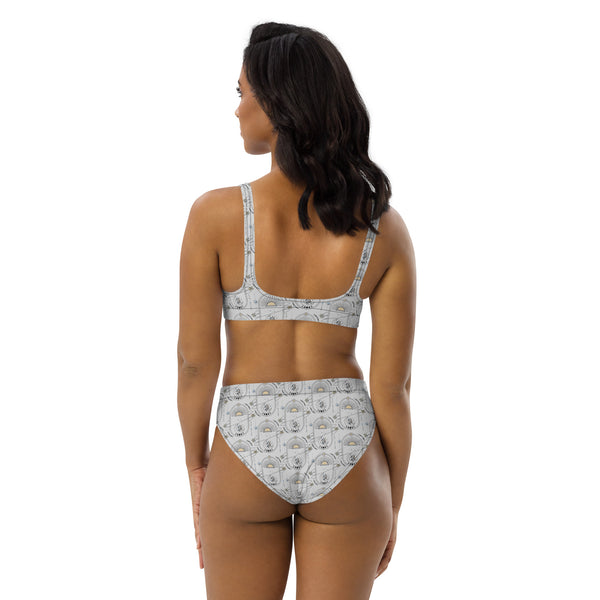 Vintage Style Celestial Recycled high-waisted bikini