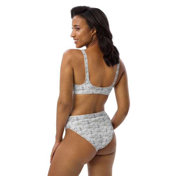 Vintage Style Celestial Recycled high-waisted bikini