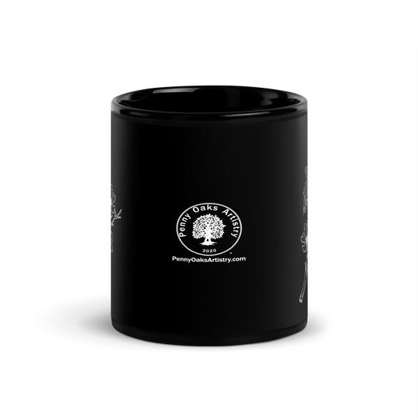Hummingbird - Black Glossy Mug