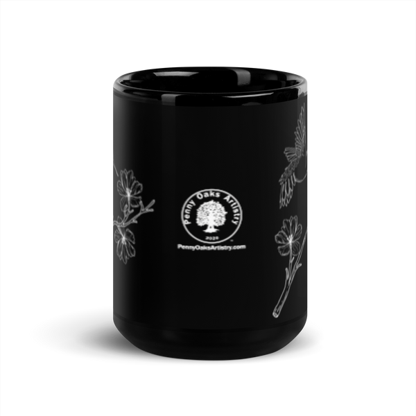 Hummingbird - Black Glossy Mug