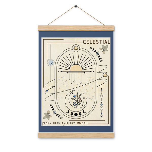 Vintage Style Celestial - Poster with hangers