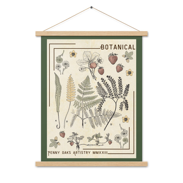 Vintage Style Botanical - Poster with hangers