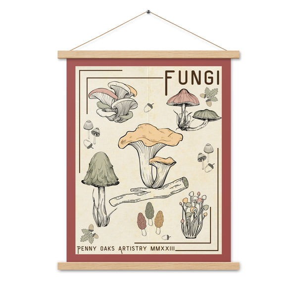 Vintage Style Fungi - Poster with hangers