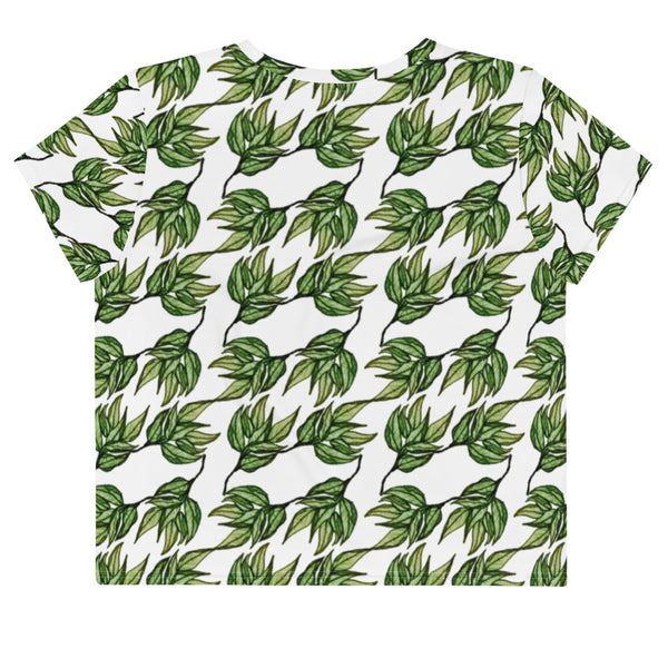 Leaves - All-Over Print Crop Tee