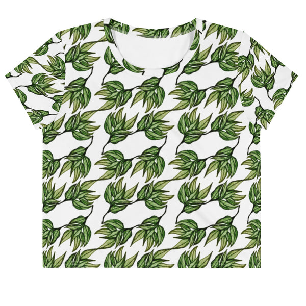 Leaves - All-Over Print Crop Tee