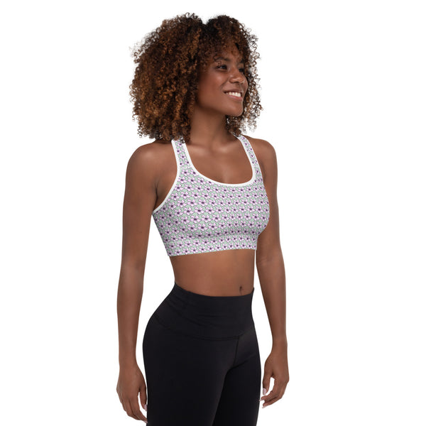 Purple Oleander - Padded Sports Bra