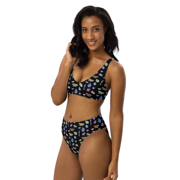Butterfly Breeze Glow - Recycled high-waisted bikini