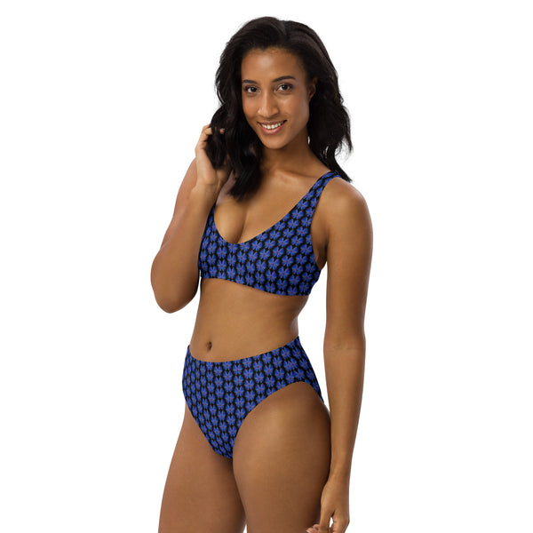 Ultraviolet Butterfly (Multi) Recycled high-waisted bikini