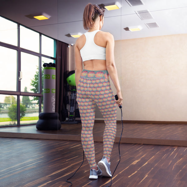 Sunrise Galaxy Mandala - Yoga Leggings