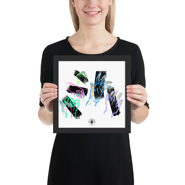 Couleur les Mains - Framed poster