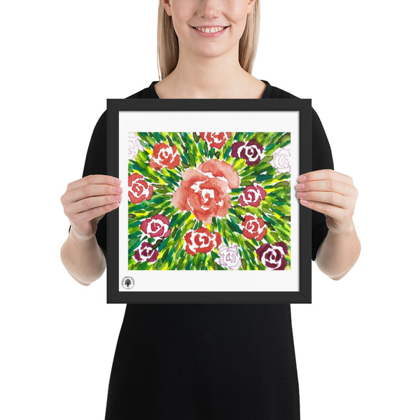 Rose Burst - Framed poster
