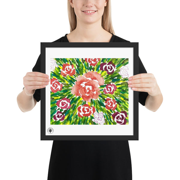 Rose Burst - Framed poster