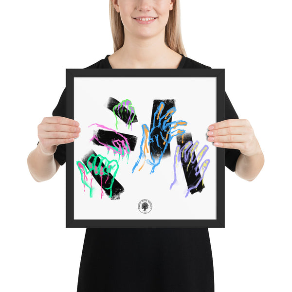 Couleur les Mains - Framed poster
