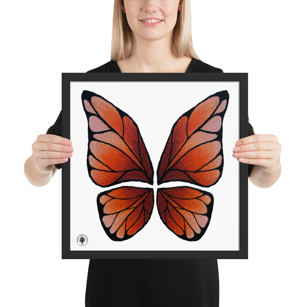 Garnet Butterfly - Framed poster