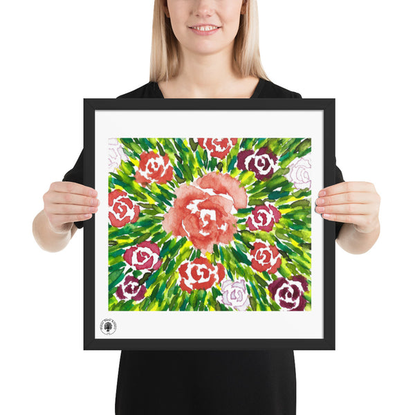 Rose Burst - Framed poster