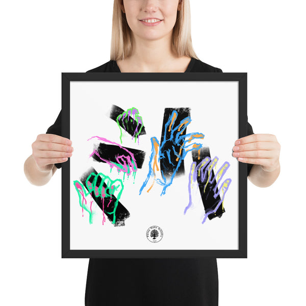 Couleur les Mains - Framed poster