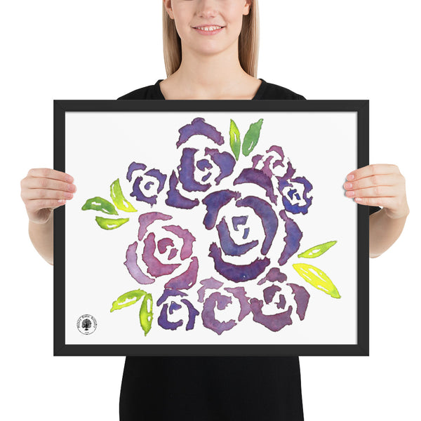 Purple Roses - Framed poster