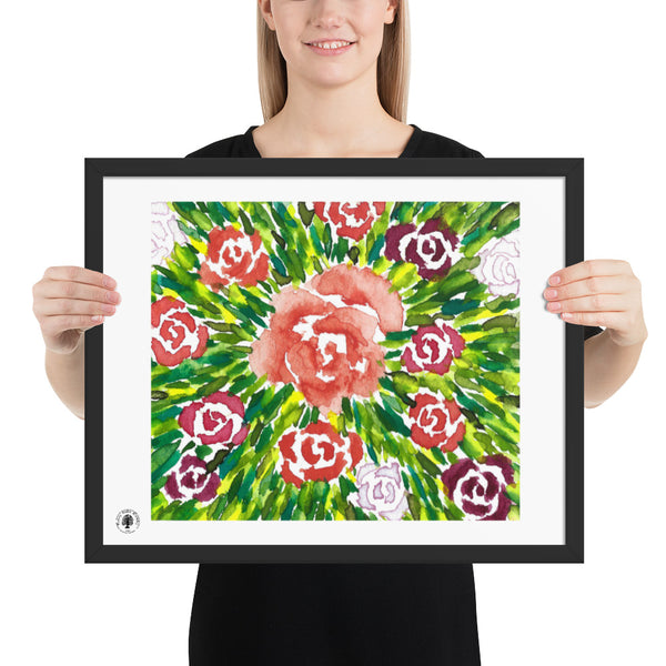 Rose Burst - Framed poster