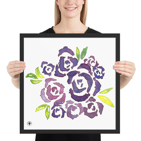 Purple Roses - Framed poster