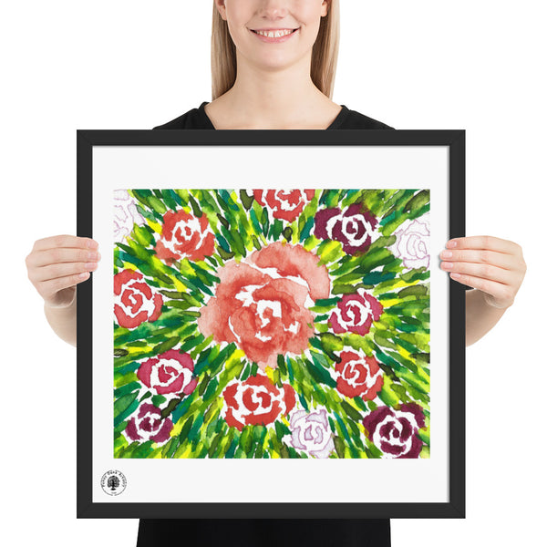 Rose Burst - Framed poster