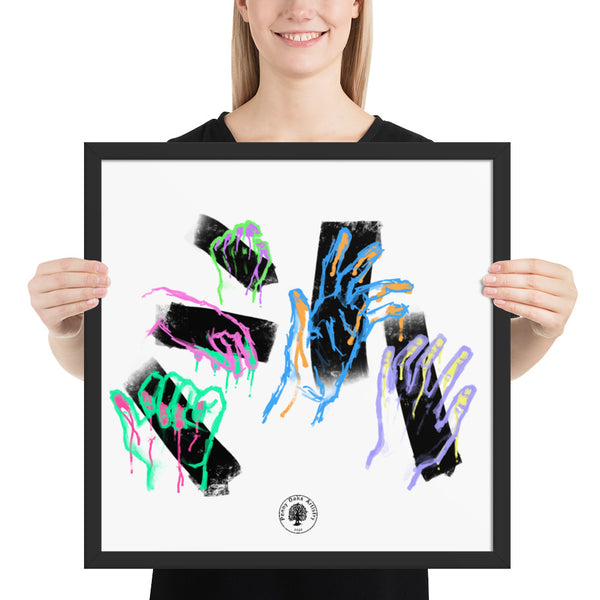 Couleur les Mains - Framed poster