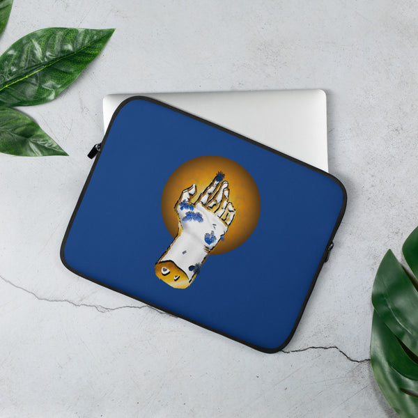 La Main Fleurs Bleues - Laptop Sleeve