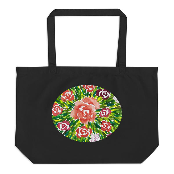 Rose Burst - Large organic tote bag