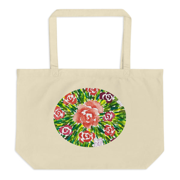 Rose Burst - Large organic tote bag