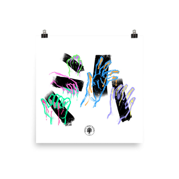 Couleur les Mains - Photo paper poster
