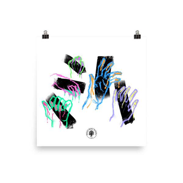 Couleur les Mains - Photo paper poster