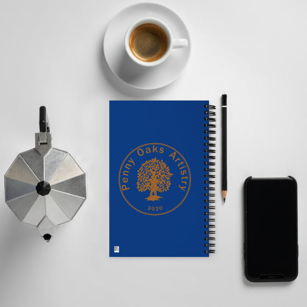 La Main Fleurs Bleues  - Spiral notebook