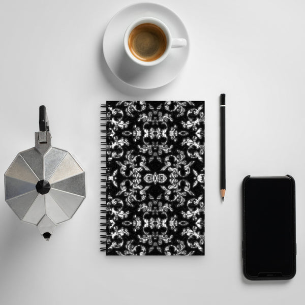 Black and White Jacquard - Spiral notebook