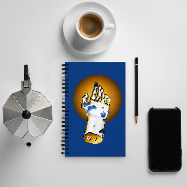 La Main Fleurs Bleues  - Spiral notebook