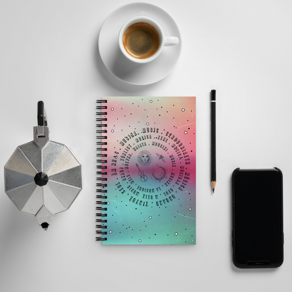 Days start and end with music - Spiral notebook
