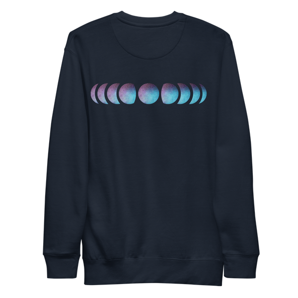 Galaxy Glimmer Moon Phases - Unisex Fleece Pullover