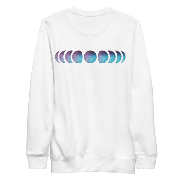 Galaxy Glimmer Moon Phases - Unisex Fleece Pullover
