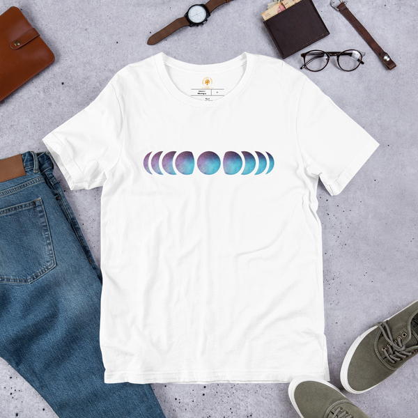 Galaxy Moon Phases - Short-Sleeve Unisex T-Shirt