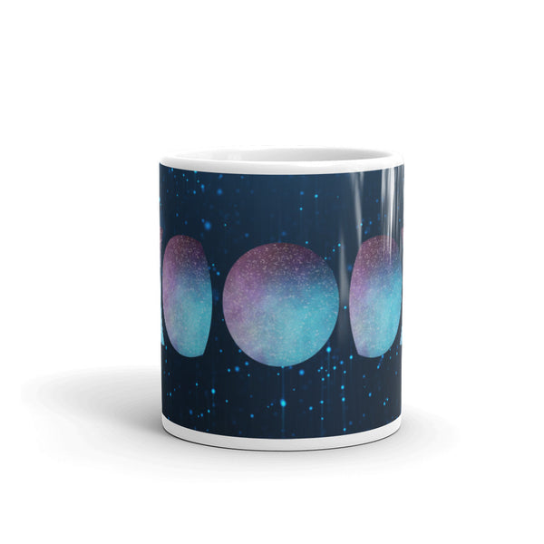 Galaxy Moon Phases Glossy Mug
