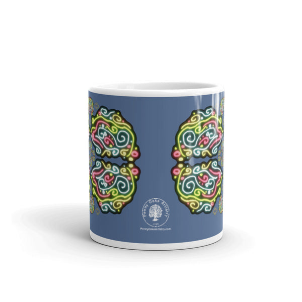 Neon Daydream Blue Glossy Mug