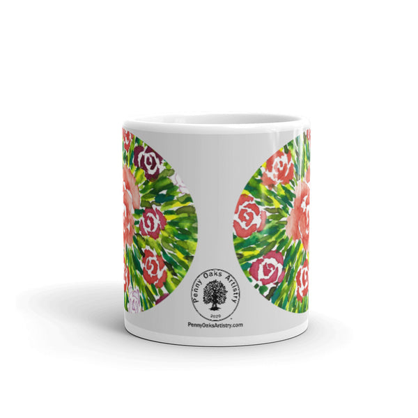 Rose Burst Glossy Mug