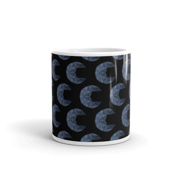 Geometric Crescent Moon Glossy Mug