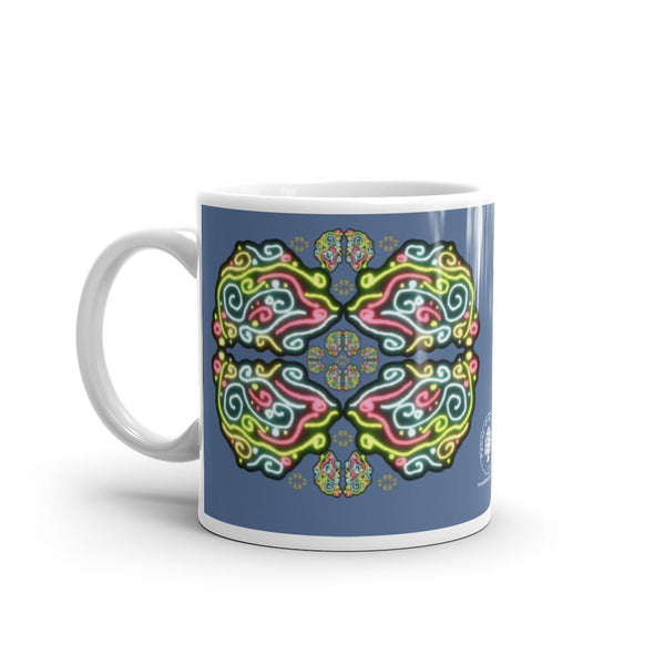 Neon Daydream Blue Glossy Mug