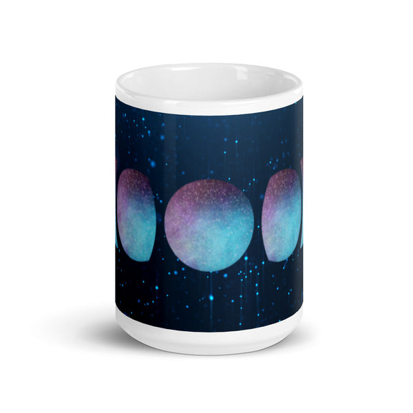 Galaxy Moon Phases Glossy Mug