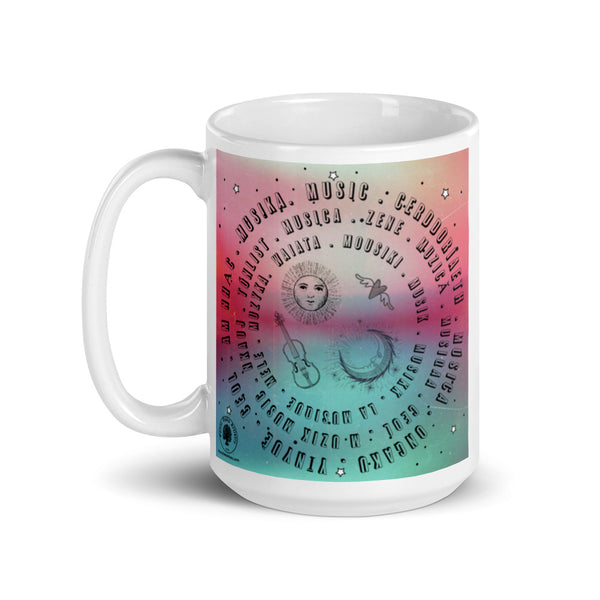 Days start and End with Music Glossy Mug