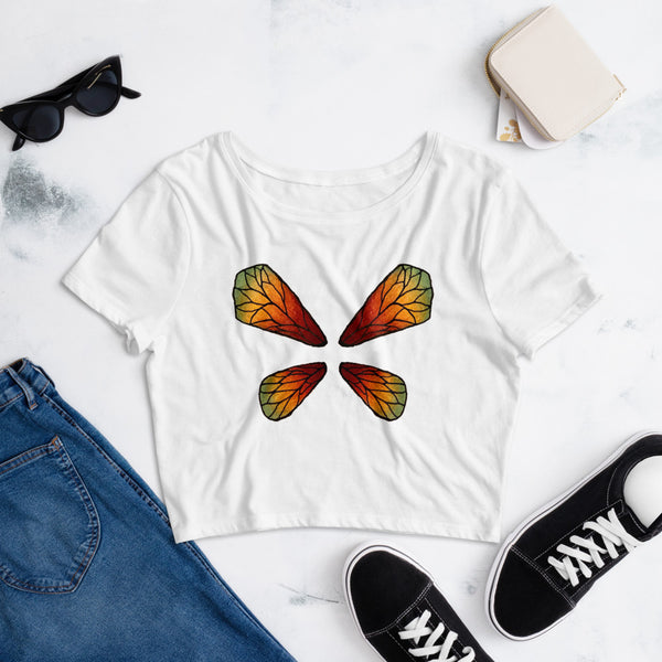 Butterfly Fairy Wings - Women’s Crop Tee