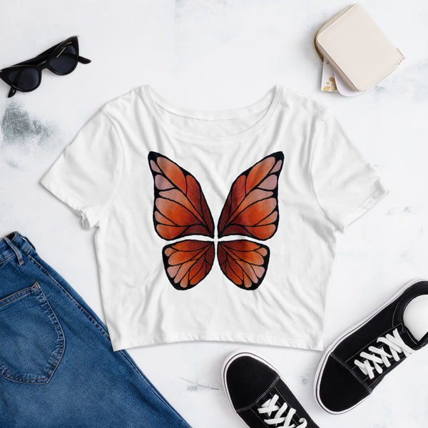 Garnet Butterfly Wings - Women’s Crop Tee