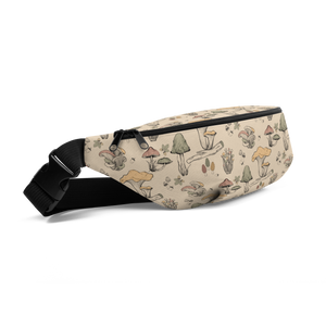 Botanical fungi print fanny pack