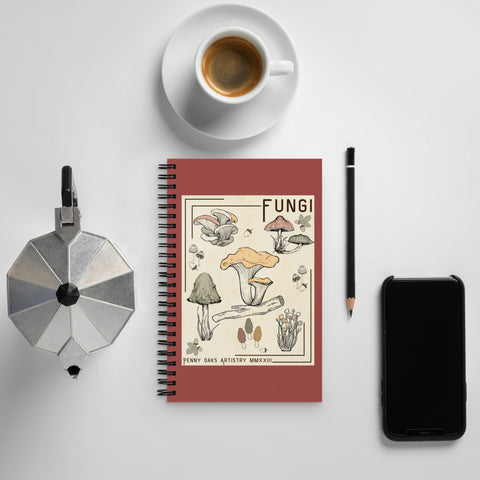 Vintage Style Fungi - Spiral notebook