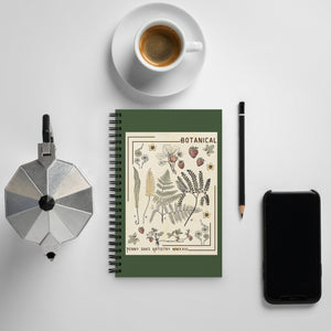 Vintage Style Botanical - Spiral notebook